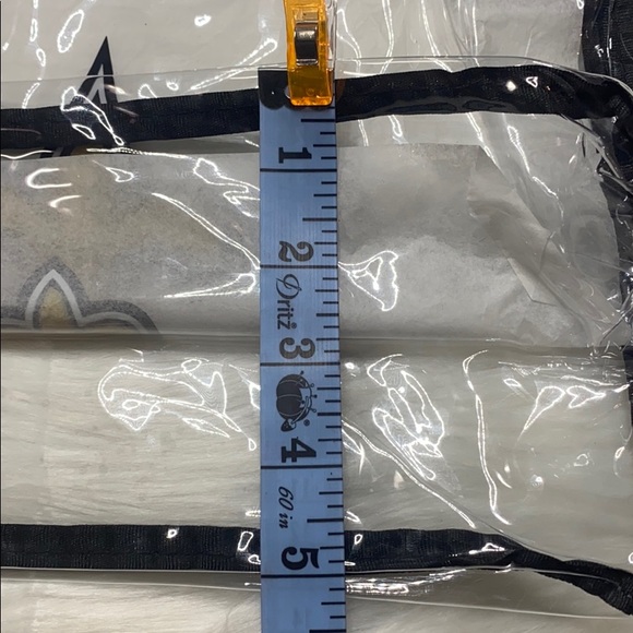 3-pc Set, New Orleans ‘SAINTS’ NFL Clear Tote/Bag, Adult Poncho, Keystrap, NWTag - Picture 5 of 15